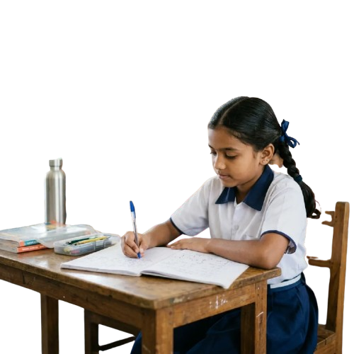 Girl writing